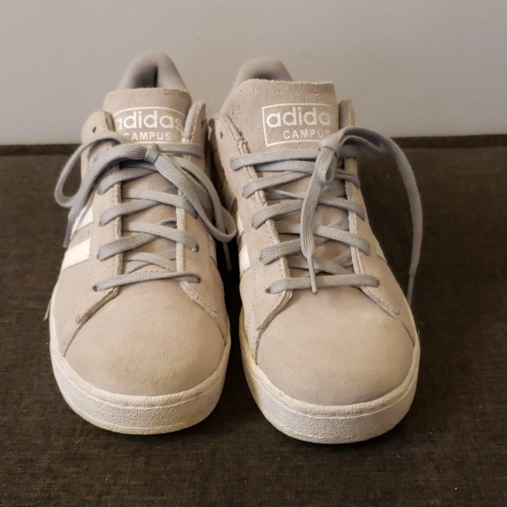 Grey Adidas Campus Sneakers - Picture 2 of 3